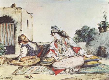 Conversation mauresque (mk32), Eugene Delacroix